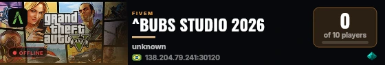 ^BUBS STUDIO 2026 live status badge