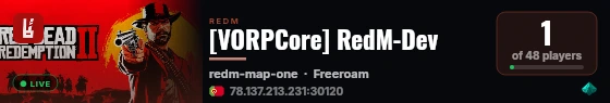 [VORPCore] RedM-Dev live status badge