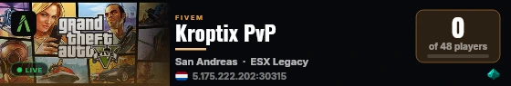 Kroptix PvP live status badge