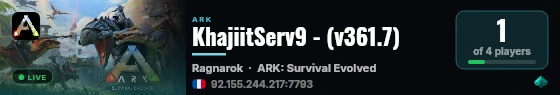 KhajiitServ9 - (v361.7) live status badge