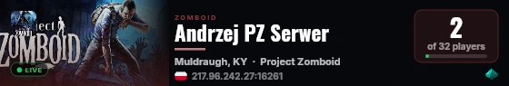 Andrzej PZ Serwer live status badge
