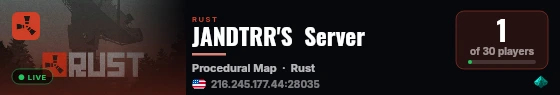 JANDTRR'S  Server live status badge