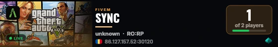 SYNC | Roleplay | Development live status badge