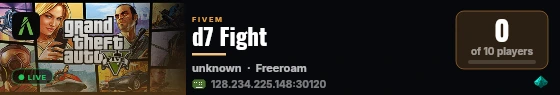 d7 Fight live status badge