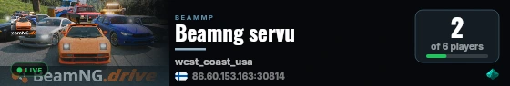 Beamng servu live status badge
