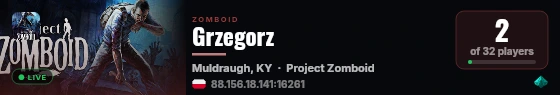 Grzegorz live status badge