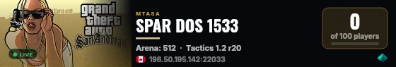 SPAR DOS 1533 live status badge