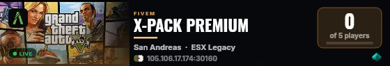 X-PACK PREMIUM live status badge