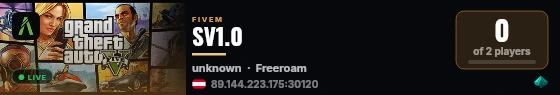 SV1.0 live status badge