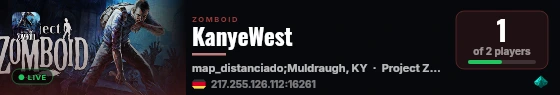 KanyeWest live status badge