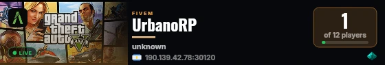 UrbanoRP live status badge
