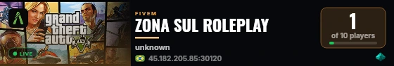 ZONA SUL ROLEPLAY live status badge