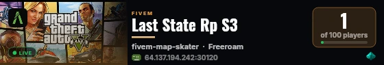 Last State Rp S3 live status badge