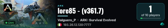 lore85 - (v361.7) live status badge
