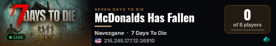 McDonalds Has Fallen live status badge