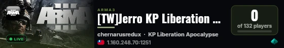 [TW]Jerro KP Liberation Apocalypse Server live status badge
