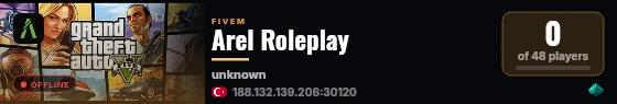 Arel Roleplay live status badge