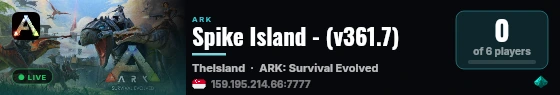 Spike Island - (v361.7) live status badge