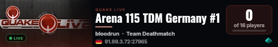 Arena 115 TDM Germany #1 live status badge