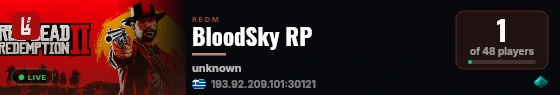 BloodSky RP live status badge