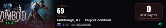 69 live status badge