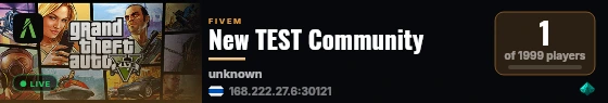 New TEST Community live status badge