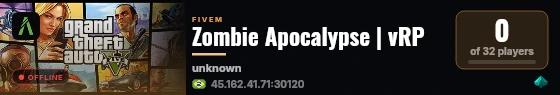 Zombie Apocalypse | vRP live status badge
