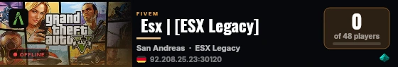  Esx | [ESX Legacy] live status badge