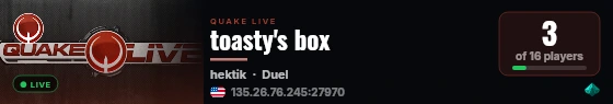 toasty's box live status badge