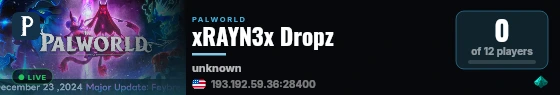 xRAYN3x Dropz live status badge