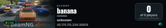 banana live status badge
