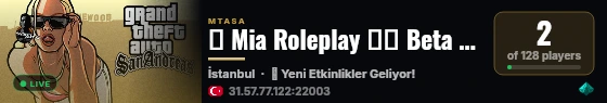█ Mia Roleplay ❰❰ Beta ❱❱ live status badge