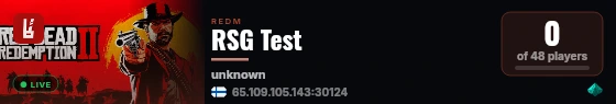 RSG Test live status badge