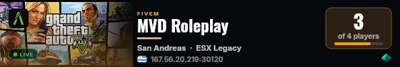 MVD Roleplay live status badge