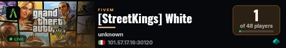 [StreetKings] White live status badge