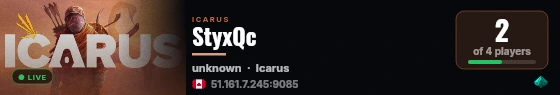 StyxQc live status badge