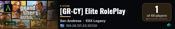 [GR-CY] Elite RolePlay live status badge
