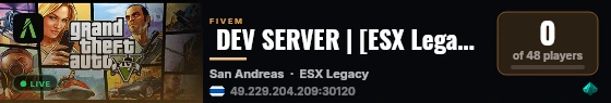  DEV SERVER | [ESX Legacy] live status badge