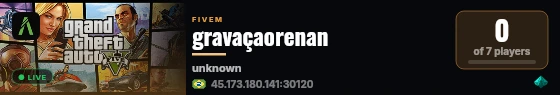gravaçaorenan live status badge