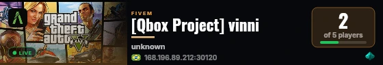 [Qbox Project] vinni live status badge