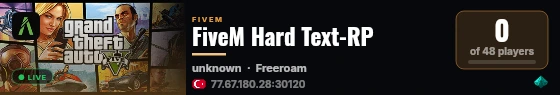 FiveM Hard Text-RP live status badge