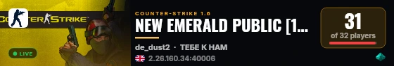NEW EMERALD PUBLIC [18+] live status badge