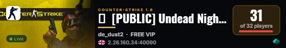 █  [PUBLIC] Undead Nightmares  █ live status badge