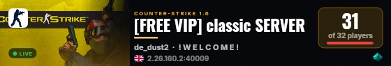 [FREE VIP] classic SERVER live status badge