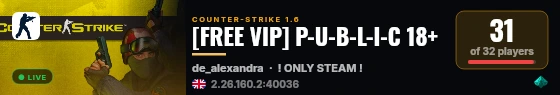 [FREE VIP] P-U-B-L-I-C 18+ live status badge