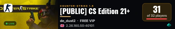 [PUBLIC] CS Edition 21+ live status badge