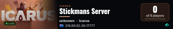 Stickmans Server live status badge