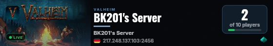 BK201's Server live status badge