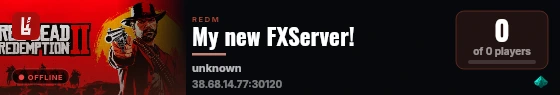 My new FXServer! live status badge