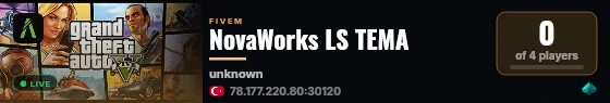 NovaWorks LS TEMA live status badge